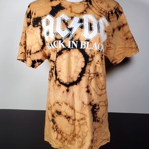 AC/DC Reverse Tiedye Graphic Tee.